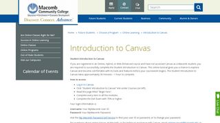 
                            2. Introduction to Canvas - Macomb Community College
