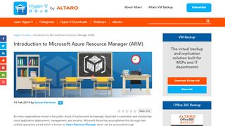 
                            8. Introduction to Microsoft Azure Resource Manager (ARM) - Altaro