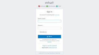 
                            1. Intuit Accounts - Sign In