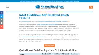
                            4. Intuit QuickBooks Self-Employed: Cost & Features - Fit Small Business