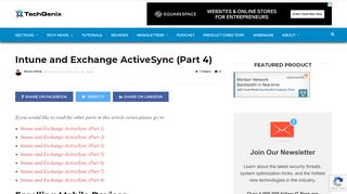 
                            9. Intune and Exchange ActiveSync (Part 4) - TechGenix