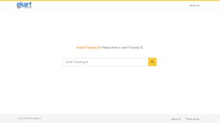 
                            2. Invalid Tracking ID! - Ekart Logistics