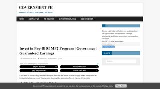 
                            9. Invest in Pag-IBIG MP2 Program | Government Guaranteed ...