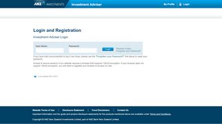 
                            3. Investment Adviser Login - ANZ