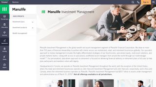 
                            4. Investments - Manulife