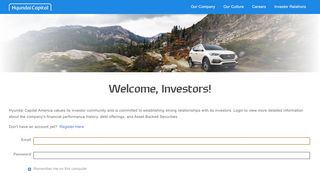 
                            6. Investor Information | Hyundai Capital America