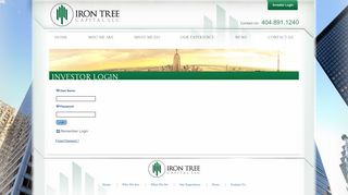 
                            4. Investor Login - Iron Tree Capital, LLC