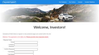 
                            3. Investors! - Hyundai Capital America
