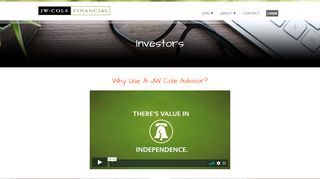 
                            4. Investors - J.W. Cole Financial