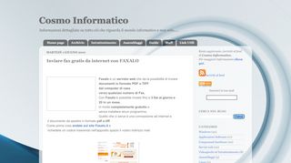 
                            4. Inviare fax gratis da internet con FAXALO - Cosmo Informatico