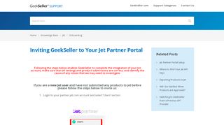 
                            9. Inviting GeekSeller to Your Jet Partner Portal - Geekseller Support