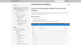 
                            5. Inviting team members - Kramer Control - 1