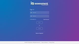 
                            2. IO Assessment