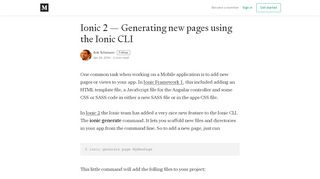 
                            9. Ionic 2 — Generating new pages using the Ionic CLI …