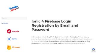 
                            9. Ionic 4 Firebase Login Registration by Email and …