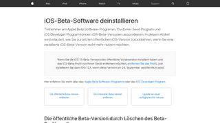 
                            3. iOS Beta-Software deinstallieren - Apple Support