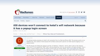 
                            6. iOS devices won't connect to hotel's wifi network because ...