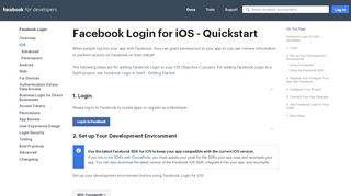 
                            2. iOS - Facebook Login - Facebook for Developers