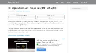 
                            2. iOS Registration Form Example using PHP and MySQL