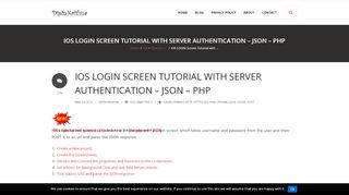 
                            2. iOS/Xcode LOGIN Screen Tutorial with Server Authentication - JSON ...