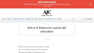 
                            7. iPad or E-Edition for current AJC subscribers2 - AJC.com