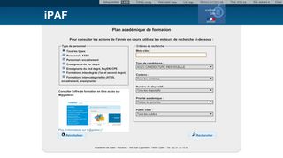 
                            7. iPAF - Plan Académique de Formation