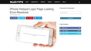 
                            7. iPhone Hotspot Login Page Loading Error-Resolved. | Mashtips