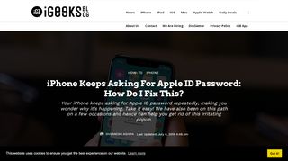 
                            7. iPhone Keeps Asking For Apple ID Password: How Do I Fix This?