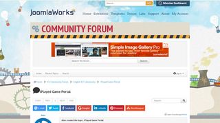 
                            2. iPlayed Game Portal - Community Forum - JoomlaWorks