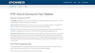 
                            8. IPOWER Knowledgebase Articles- ftp-how-to-connect-to-your ...