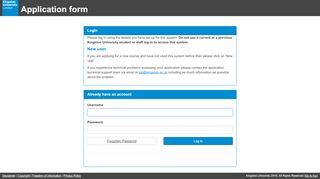 
                            10. IPP login screen - Kingston University OSIS