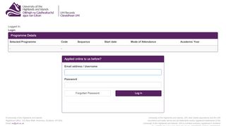 
                            7. IPP login screen - Log in to UHI Records