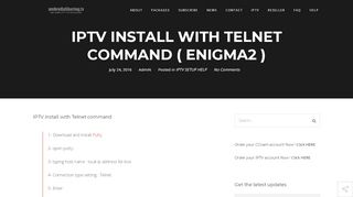 
                            10. IPTV install with Telnet command ( Enigma2 ) | CCcam IPTV ...