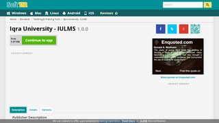 
                            5. Iqra University - IULMS 1.0.0 Free Download