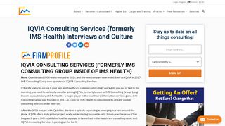 
                            8. IQVIA Consulting Services (formerly IMS Health) Interviews and Culture