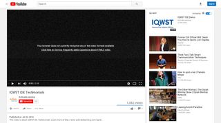 
                            6. IQWST IDE Testimonials - YouTube