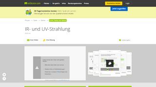 
                            8. IR- und UV-Strahlung – Physik online lernen - sofatutor.com