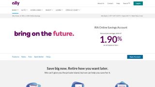 
                            7. IRA Online Savings Account: Open Online Today | Ally Bank®