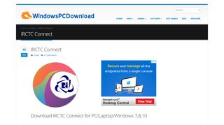 
                            5. IRCTC Connect For PC (Windows 7, 8, 10, XP) Free Download