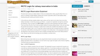 
                            6. IRCTC Login for railway reservation in India « …