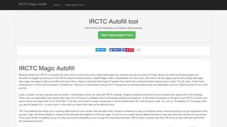 
                            7. IRCTC Magic Autofill