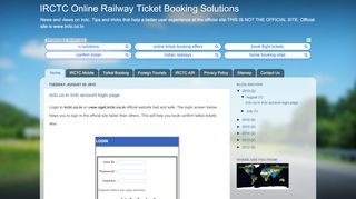 
                            1. IRCTC Online Railway Ticket Booking Solutions