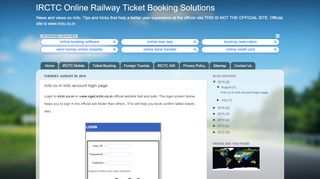 
                            6. irctc.co.in irctc account login page