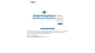 
                            8. iRIS: Log In - Intermountain Healthcare