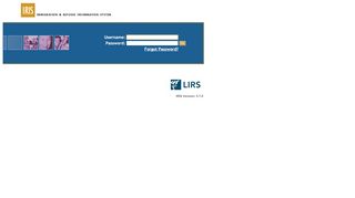 
                            6. IRIS - Login - LIRS IRIS