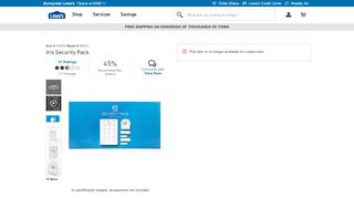 
                            2. Iris Security Pack at Lowes.com