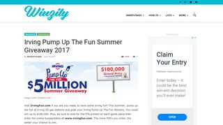 
                            4. Irving Pump Up The Fun Summer Giveaway 2017 - …