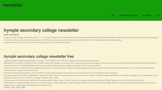 
                            8. Irymple secondary college newsletter | memakteo
