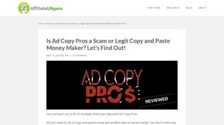 
                            9. Is Ad Copy Pros a Scam or Legit Copy and Paste …