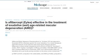 
                            7. Is aflibercept (Eylea) effective in the treatment of exudative (wet) age ...